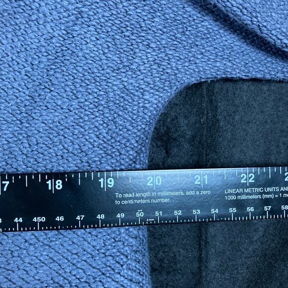 Soft Surroundings Womens Sweater Navy High Neck Pullover Cotton Blend Petite XS - Picture 5 of 9